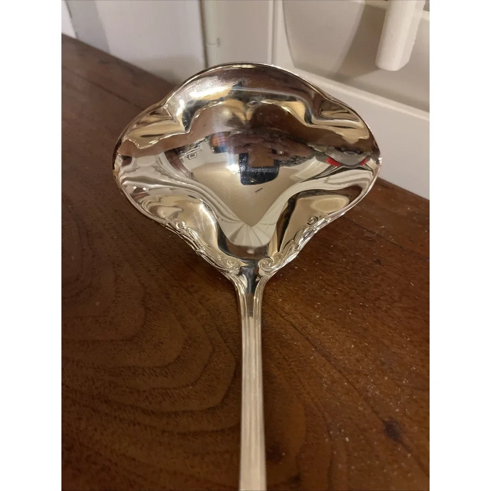 Gorham Heritage Silver Plate Punch Ladle Tureen Serving Spoon Italy‎ 12 3/4